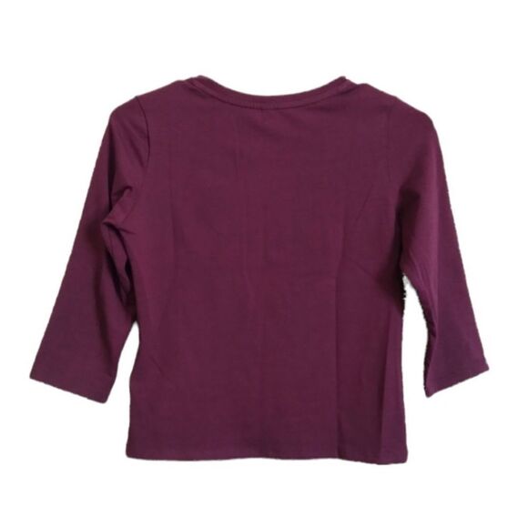 Divided H&M Burgundy Red Babe Squad Graphic 3/4 Sleeve Cropped Tee Women's Small - Picture 4 of 11